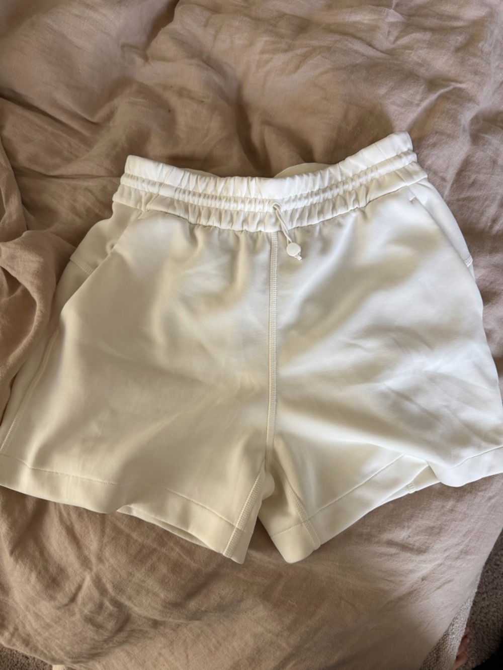 lululemon athletica White Elastic-Waist Athletic Shorts
